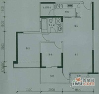 中海格林威治城2室1厅1卫94㎡户型图