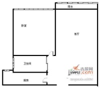 中海格林威治城1室1厅1卫48㎡户型图