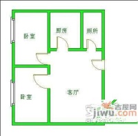 中海格林威治城2室2厅2卫90㎡户型图