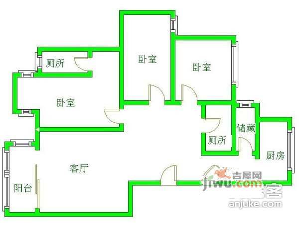 双楠映象3室2厅2卫139㎡户型图