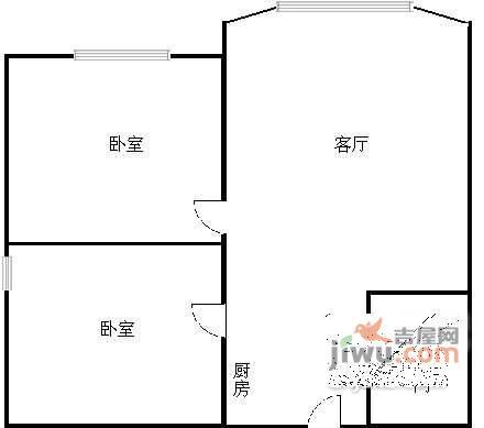 丽晶花园2室2厅1卫99㎡户型图