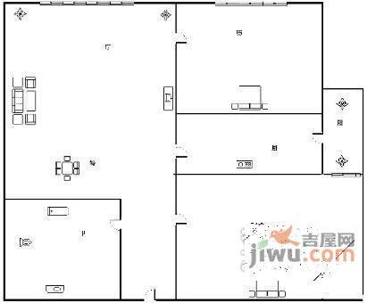 东方新城2室1厅1卫72㎡户型图