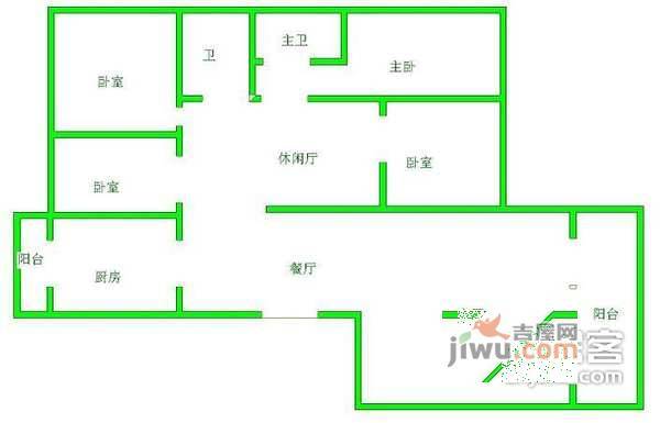 上城成都花园4室3厅2卫215㎡户型图