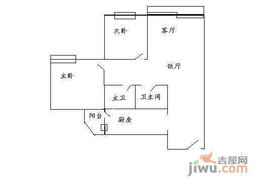 建信奥林匹克花园2室2厅2卫144㎡户型图