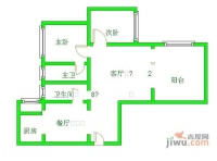 武侯国际花园2室2厅2卫99㎡户型图