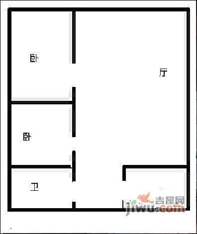 交大绿岭2室1厅1卫83㎡户型图