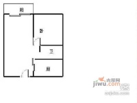 桐梓林欧城1室2厅1卫57㎡户型图