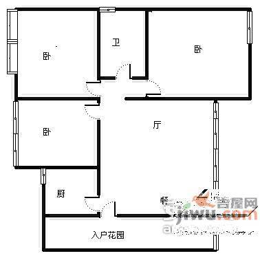 龙湖三千城3室2厅1卫106㎡户型图