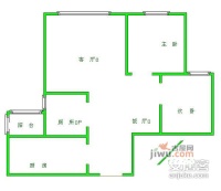 摩卡筑2室1厅1卫85㎡户型图