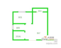 合能东城攻略1室1厅1卫65㎡户型图