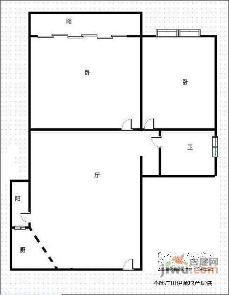 和信派都2室2厅1卫85㎡户型图