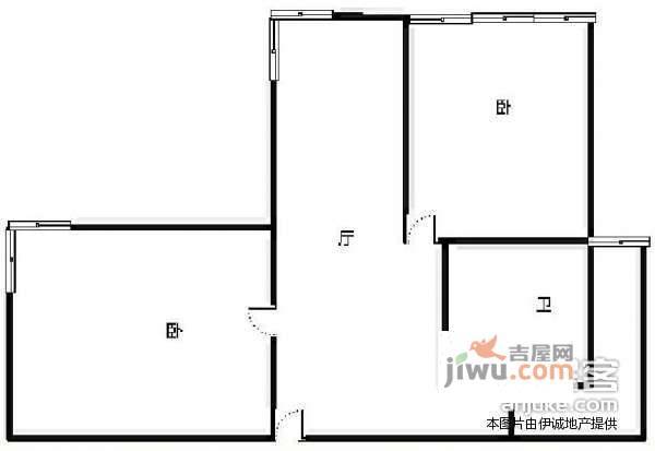 和信派都2室2厅1卫85㎡户型图