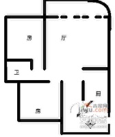 锦江城市花园二期2室2厅1卫89㎡户型图
