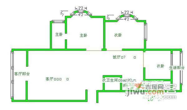 青房尚瑞天韵3室2厅2卫131㎡户型图