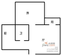 锦江城市花园一期1室1厅1卫125㎡户型图