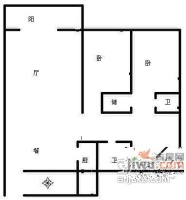 锦江城市花园一期3室2厅2卫128㎡户型图