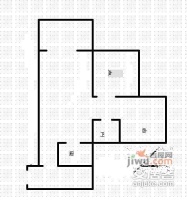 锦江城市花园一期2室2厅1卫90㎡户型图