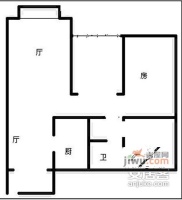 锦江城市花园一期3室2厅1卫121㎡户型图
