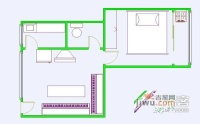 新城市广场1室1厅1卫60㎡户型图