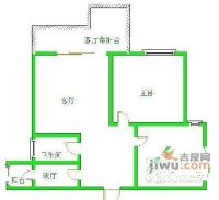 蓝光富丽锦城2室1厅1卫91㎡户型图
