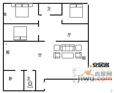 春天大道3室2厅2卫163㎡户型图