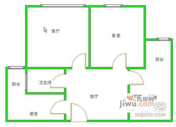 春天大道2室2厅2卫109㎡户型图