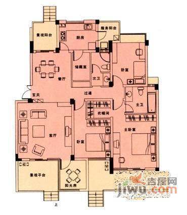 华润翡翠城2期4室2厅2卫256㎡户型图