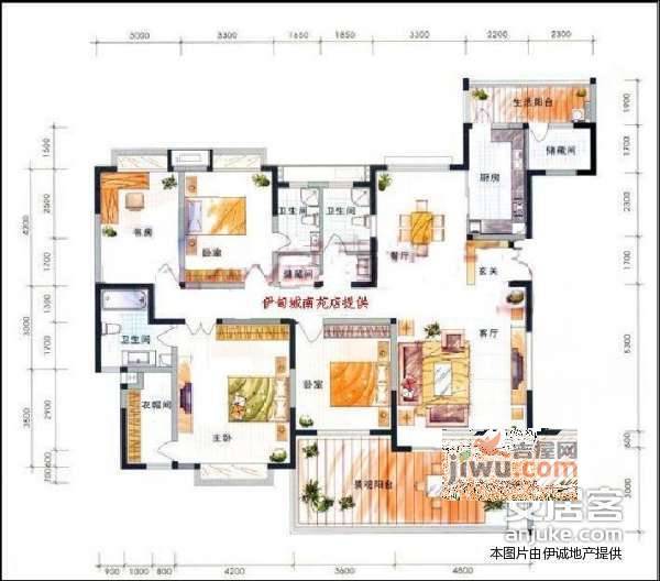 南苑A区4室2厅3卫203㎡户型图