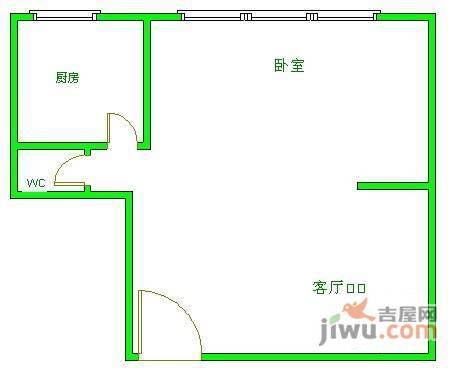 浅水半岛B区1室1厅1卫68㎡户型图