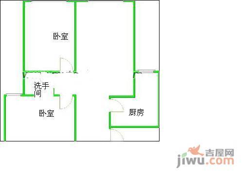 粼江峰阁2室1厅2卫120㎡户型图