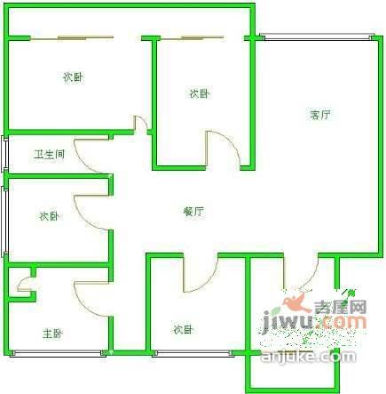 粼江峰阁5室2厅2卫233㎡户型图