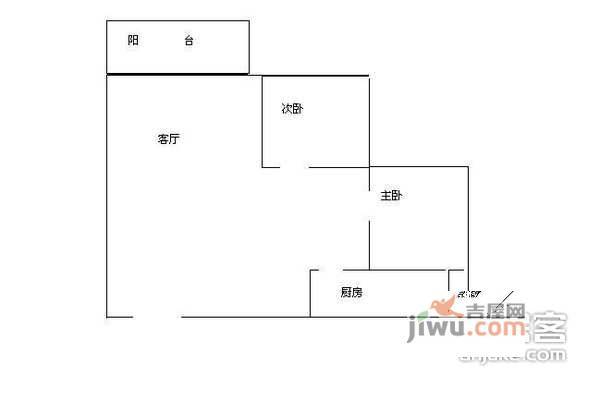 千居朝阳2室2厅1卫91㎡户型图