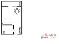 上东阳光1室0厅1卫41㎡户型图