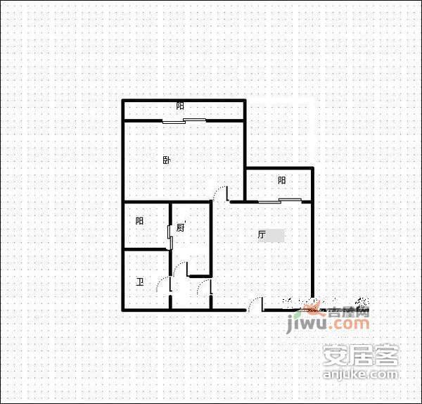 华润翡翠城5期1室1厅1卫户型图