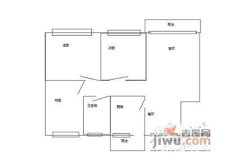 恒大城3室2厅1卫108㎡户型图