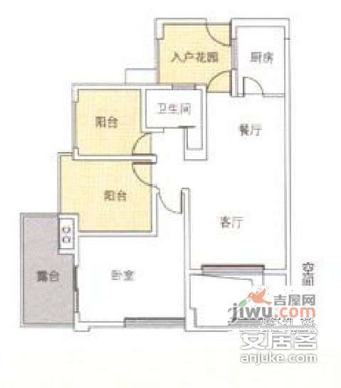 财富又一城3室2厅1卫108㎡户型图