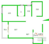 卓锦城1期3室2厅1卫138㎡户型图