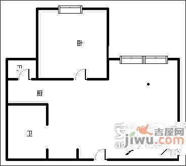 华润翡翠城4期1室2厅1卫96㎡户型图