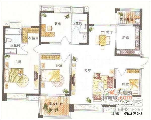 东苑小区4室2厅2卫154㎡户型图