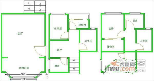 丽景华庭1期5室3厅2卫193㎡户型图