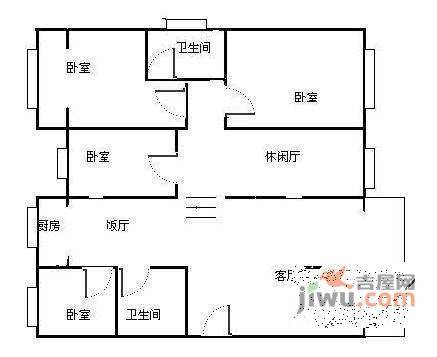 丽景华庭1期3室2厅1卫105㎡户型图