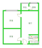 丽景华庭1期2室1厅1卫90㎡户型图