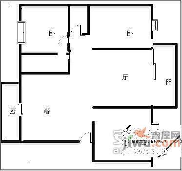 蜀都花园3室2厅1卫143㎡户型图