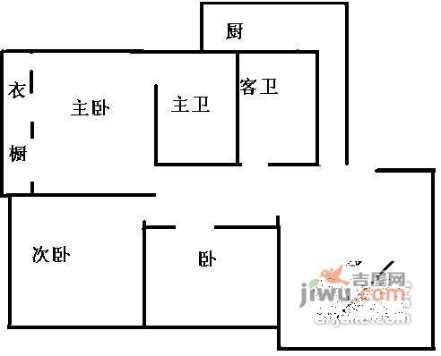 蜀都花园3室2厅2卫222㎡户型图