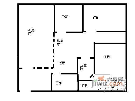 蜀都花园3室3厅2卫137㎡户型图