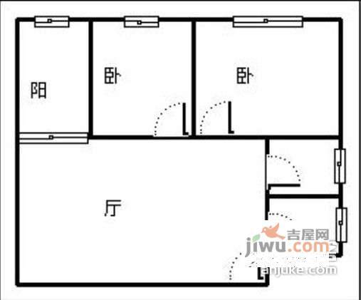 天鹅湖花园2室2厅1卫123㎡户型图