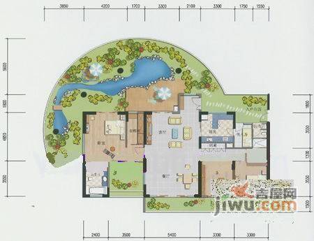 天鹅湖花园4室2厅2卫347㎡户型图