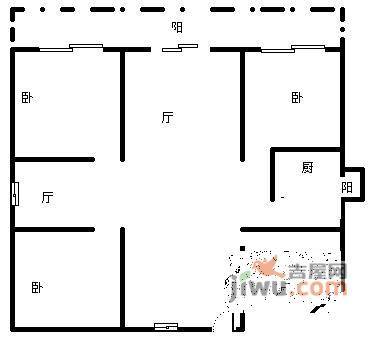 天鹅湖花园3室2厅1卫161㎡户型图