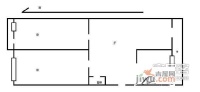 牛沙小区2室1厅1卫户型图