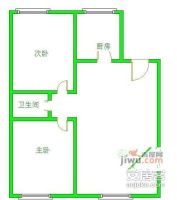 联合公寓2室2厅1卫89㎡户型图